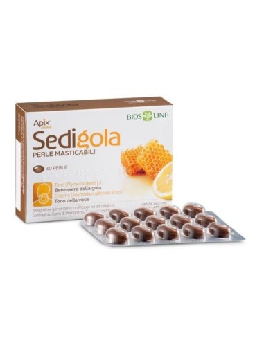 SEDIGOLA PERLE BALSAMICHE PER GOLA E VOCE - 30 PERLE MASTICABILI