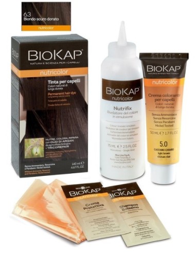 N 6.3 BIONDO ORO SCURO - TINTA PER CAPELLI BIOKAP NUTRICOLOR BIOS LINE