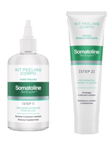 KIT PEELING CORPO SOMATOLINE SKIN EXPERT - GEL PEELING 200 ML + CREMA RIEQUILIBRANTE 100 ML