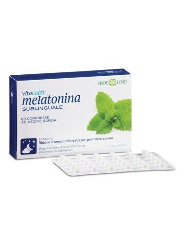 VITACALM MELATONINA SUBLINGUALE BIOSLINE 60 COMPRESSE AD AZIONE RAPIDA