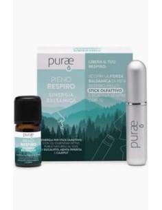 PURAE KIT SINERGIA BALSAMICA PER INALAZIONE CON STICK OLFATTIVO PIENO RESPIRO 5 ML