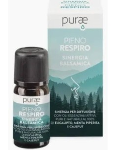 PURAE SINERGIA BALSAMICA PER DIFFUSIONE CON OLI ESSENZIALI PIENO RESPIRO 10 ML