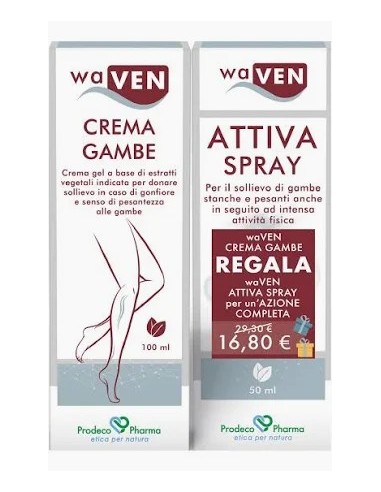 WAVEN CREMA GAMBE 100 ML + ATTIVA SPRAY 50 ML