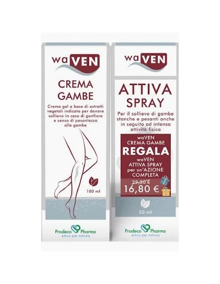 WAVEN CREMA GAMBE 100 ML + ATTIVA SPRAY 50 ML