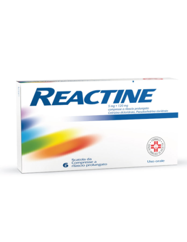 REACTINE 6 COMPRESSE A RILASCIO PROLUNGATO 5MG+120MG