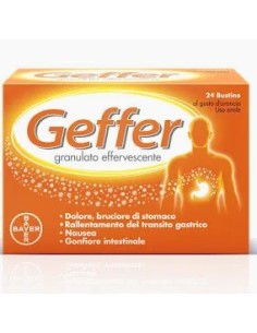 GEFFER GRANULATO EFFERVESCENTE - NAUSEA E MAL DI STOMACO 24 BUSTINE GUSTO ARANCIA
