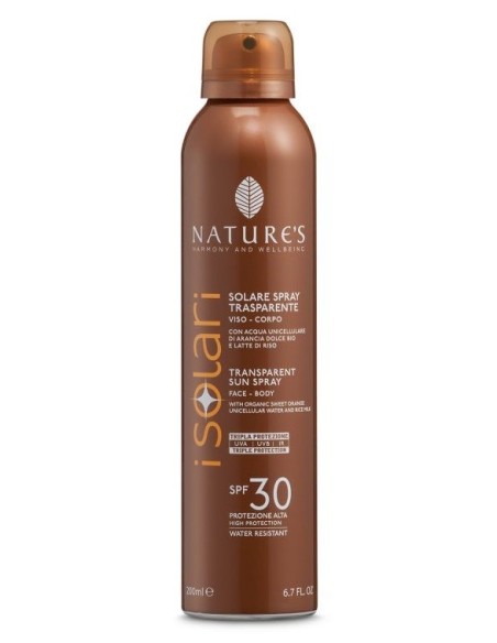 NATURE'S I SOLARI SPRAY TRASPARENTE SPF30 200 ML