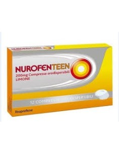NUROFENTEEN 12 COMPRESSE ORODISPERSIBILI 200MG AROMA LIMONE