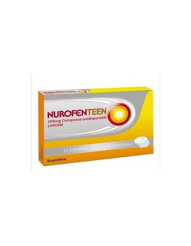 NUROFENTEEN 12 COMPRESSE ORODISPERSIBILI 200MG AROMA LIMONE