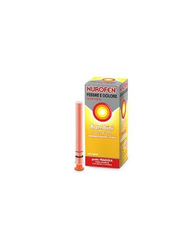 NUROFEN FEBBRE E DOLORE BAMBINI SOSPENSIONE ORALE 100MG/5ML GUSTO FRAGOLA