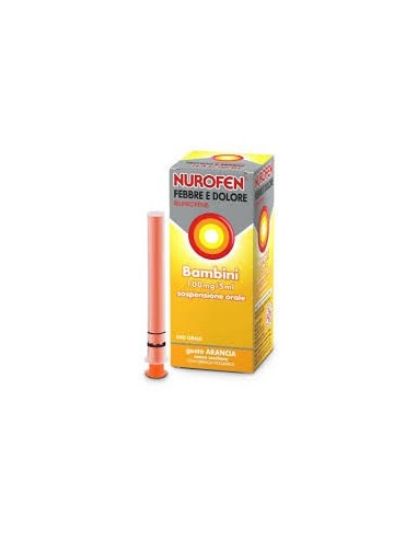 NUROFEN FEBBRE DOLORE BAMBINI SOSPENSIONE ORALE 100MG/5ML GUSTO ARANCIA