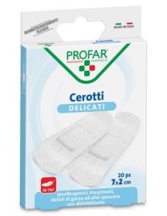 CEROTTI IN TESSUTO NON TESSUTO DELICATI MEDI 7X2 CM 20 PEZZI PROFAR