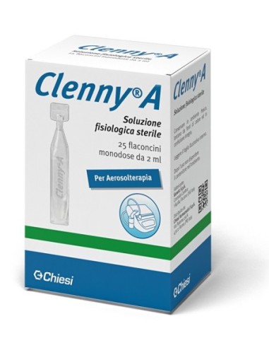 CLENNY A SOLUZIONE FISIOLOGICA STERILE PER AEROSOLTERAPIA 25 FLACONCINI MONODOSE DA 2 ML