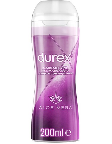 DUREX MASSAGE 2 IN 1 GEL MASSAGGIO CORPO E LUBRIFICANTE ALOE VERA 200 ML