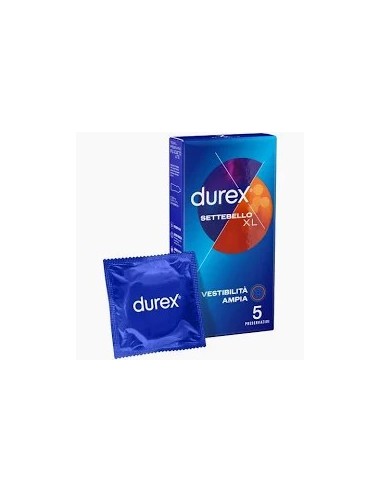 PROFILATTICO DUREX SETTEBELLO XL VESTIBILITA' AMPIA 5 PROFILATTICI