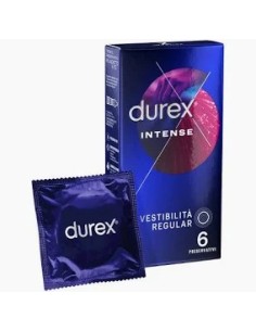 DUREX INTENSE CON RILIEVI E NERVATURE STIMOLANTI E CON DESIREX™ GEL 6 PRESERVATIVI