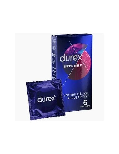 DUREX INTENSE CON RILIEVI E NERVATURE STIMOLANTI E CON DESIREX™ GEL 6 PRESERVATIVI