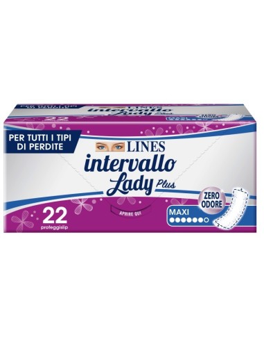 PROTEGGISLIP LINES INTERVALLO LADY PLUS MAXI 22 PEZZI