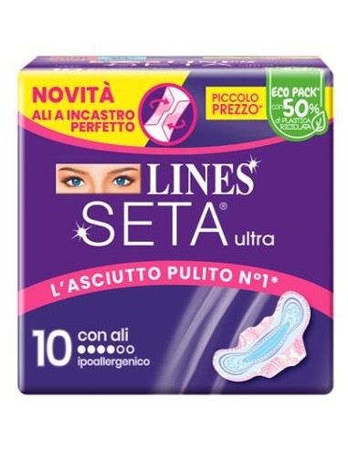 LINES SETA ULTRA ASSORBENTI ALI 10 PEZZI