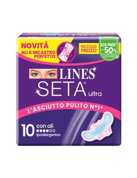 LINES SETA ULTRA ASSORBENTI ALI 10 PEZZI