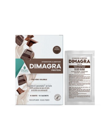 DIMAGRA PROTEIN POLVERE SOLUBILE GUSTO CIOCCOLATO 10 BUSTE