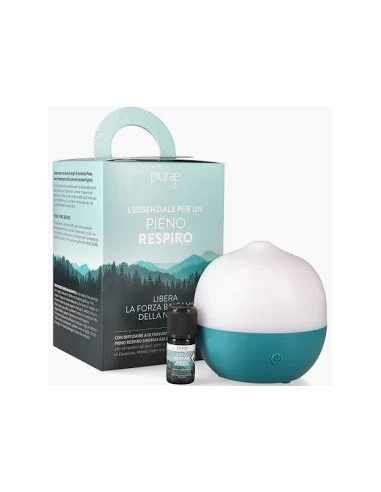 PURAE KIT DIFFUSORE PIENO RESPIRO + SINERGIA PIENO RESPIRO BALSAMICO 5 ML