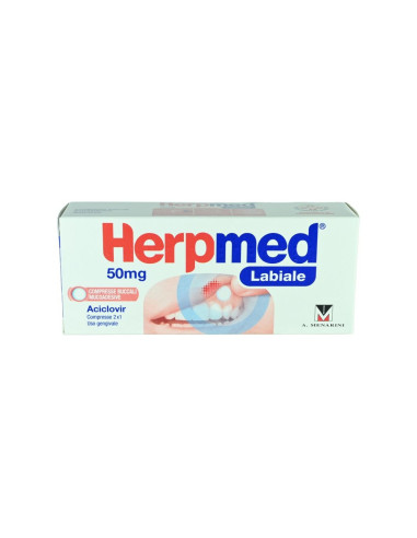 HERPMED LABIALE 2 COMPRESSE BUCCALI MUCOADESIVE 50MG