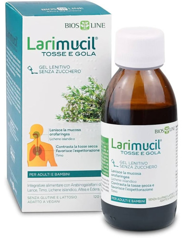 LARIMUCIL TOSSE E GOLA  GEL LENITIVO SENZA ZUCCHERO120 ML