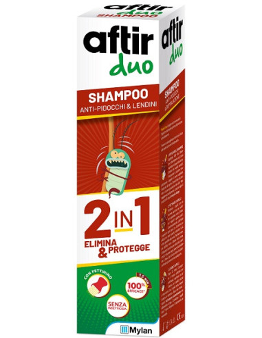 AFTIR DUO SHAMPOO DOPPIA AZIONE 100 ML CON PETTININO