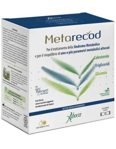 METARECOD 40 BUSTINE GRANULARI X 2,5G GUSTO ARANCIA E PESCA