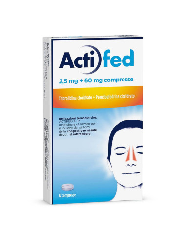 ACTIFED DECONGESTIONANTE 12 COMPRESSE 2,5MG+60MG