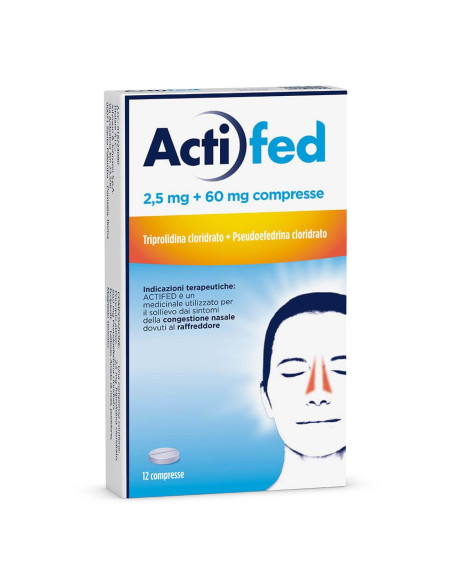 ACTIFED DECONGESTIONANTE 12 COMPRESSE 2,5MG+60MG