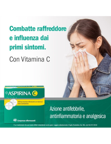 ASPIRINA C 10 COMPRESSE EFFERVESCENTI 400+240MG