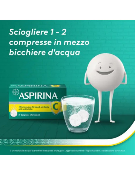 ASPIRINA C 10 COMPRESSE EFFERVESCENTI 400+240MG