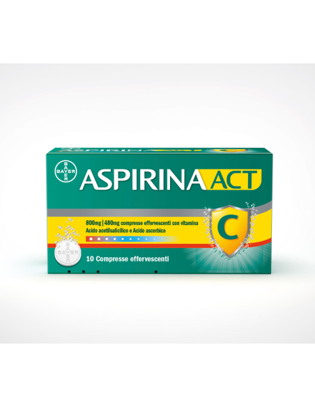 ASPIRINA ACT C 10 COMPRESSE EFFERVESCENTI...