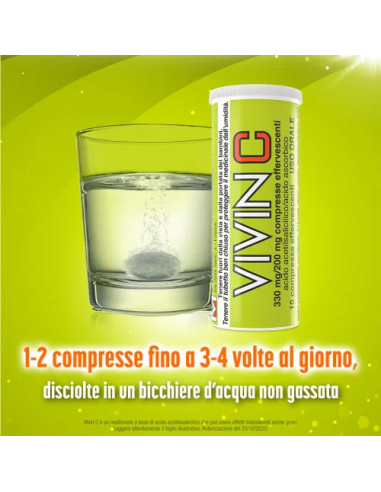 VIVIN C 20 COMPRESSE EFFERVESCENTI 330MG+200MG