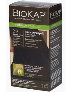 N. 2,9 CASTANO SCURO CIOCCOLATO - TINTA PER CAPELLI BIOKAP NUTRICOLOR DELICATO