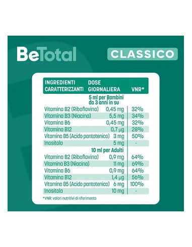 BETOTAL CLASSICO VITAMINE GRUPPO B LIQUIDO 100 ML