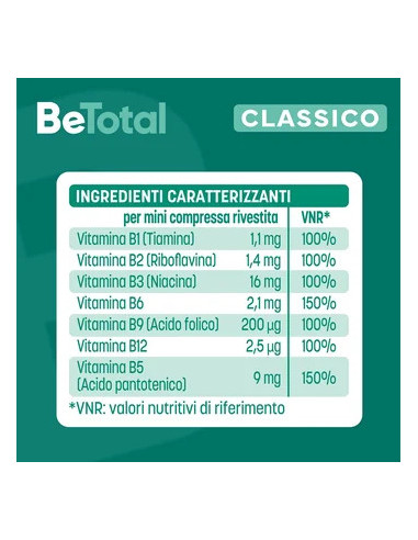 BETOTAL CLASSICO INTEGRATORE VITAMINE B 60 COMPRESSE