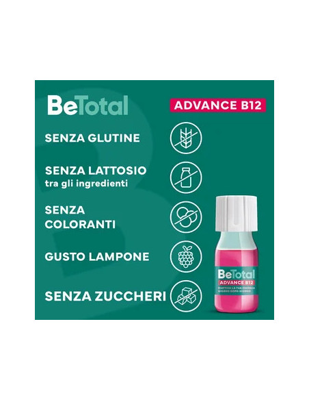 BETOTAL ADVANCE B12 CONCENTRATO CON VITAMINA B12 NIACINA E ZINCO 15 FLACONCINI BETOTAL ADVANCE B12 CONCENTRATO CON VITAMINA B12 NIACINA E ZINCO 15 FLACONCINI