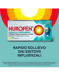 NUROFEN INFLUENZA E RAFFREDDORE 200 MG + 30 MG 12 COMPRESSE RIVESTITE 2