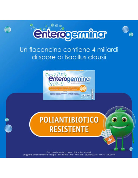 ENTEROGERMINA 4 MILIARDI 10 FLACONCINI ENTEROGERMINA 4 MILIARDI 10 FLACONCINI