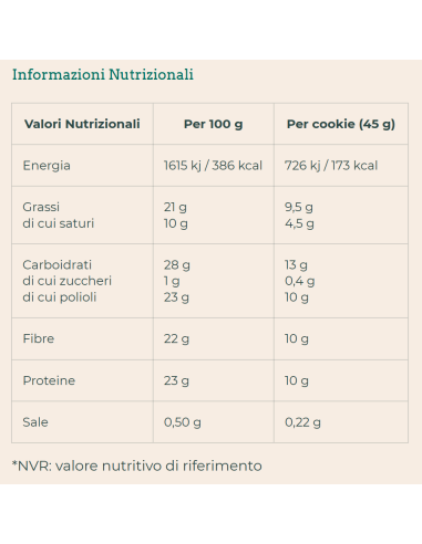 HIGH PROTEIN COOKIE CON CIOCCOLATO MONOPORZIONE 45 G
