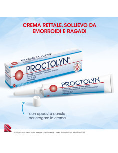 PROCTOLYN CREMA RETTALE PER EMORROIDI E RAGADI ANALI 30G 2
