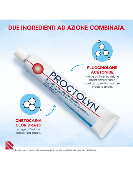 PROCTOLYN CREMA RETTALE PER EMORROIDI E RAGADI ANALI 30G PROCTOLYN CREMA RETTALE PER EMORROIDI E RAGADI ANALI 30G