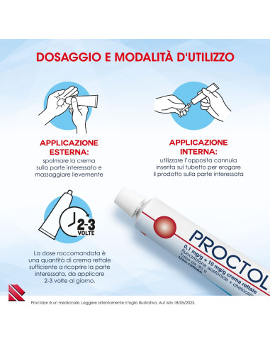 PROCTOLYN CREMA RETTALE PER EMORROIDI E RAGADI ANALI 30G