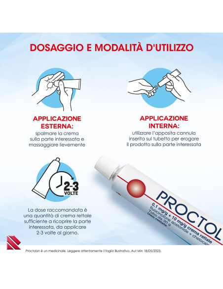 PROCTOLYN CREMA RETTALE PER EMORROIDI E RAGADI ANALI 30G PROCTOLYN CREMA RETTALE PER EMORROIDI E RAGADI ANALI 30G