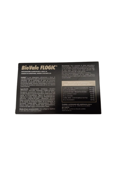 BIOVALE FLOGIC ANTINFIAMMATORIO NATURALE 20 SOFTGEL GASTRORESISTENTI BIOVALE FLOGIC ANTINFIAMMATORIO NATURALE 20 SOFTGEL GASTRORESISTENTI