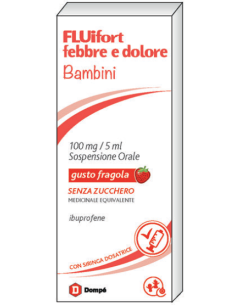 FLUIFORT FEBBRE DOLORE BAMBINI 150ML GUSTO FRAGOLA SENZA ZUCCHERO 2