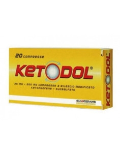 KETODOL DOLORE E INFIAMMAZIONE 20 COMPRESSE 25MG+200MG